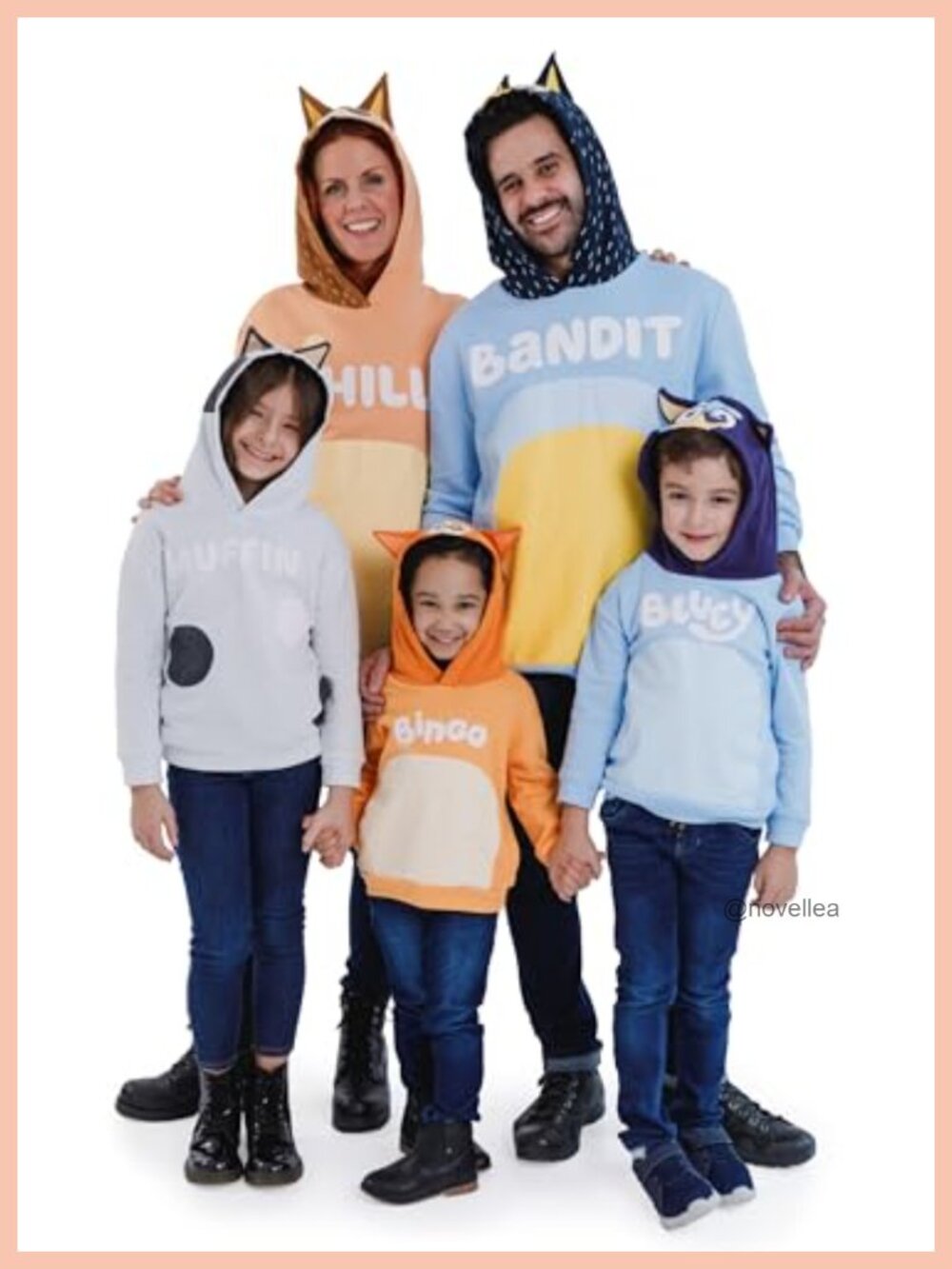 Bluey Family Pullover Hoodie Fleece Long Sleeve Women's Sweatshirt